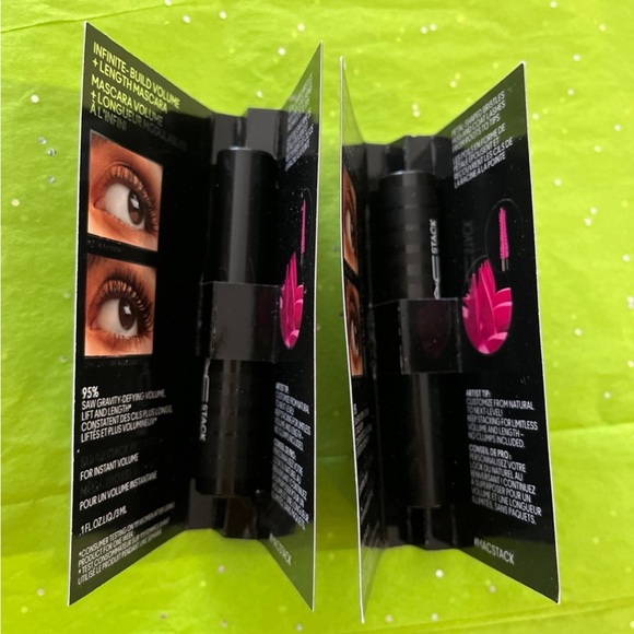 MAC Cosmetics MAC Stack Mega Mascara Mini qty 2 new BLACK STACK MASCARA - Picture 2 of 7